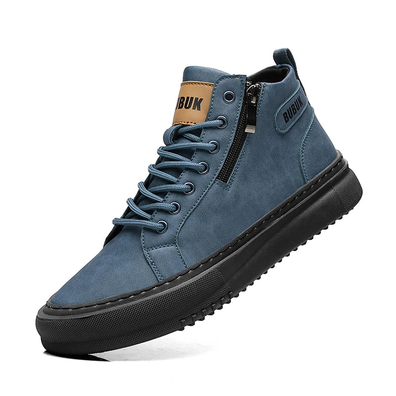 Men's Shoes New Fashion Casual Shoes Trendy Lace-Up Lightweight Mid-Top Trendy Shoes Soft Sole Soft Surface Business Shoes Men's Driving Shoes