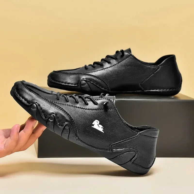 Men's Shoes 2025 Spring  Autumn New Business Casual Leather Shoes Men's Single Shoes Simple British Loafers Trendy Travel Shoes