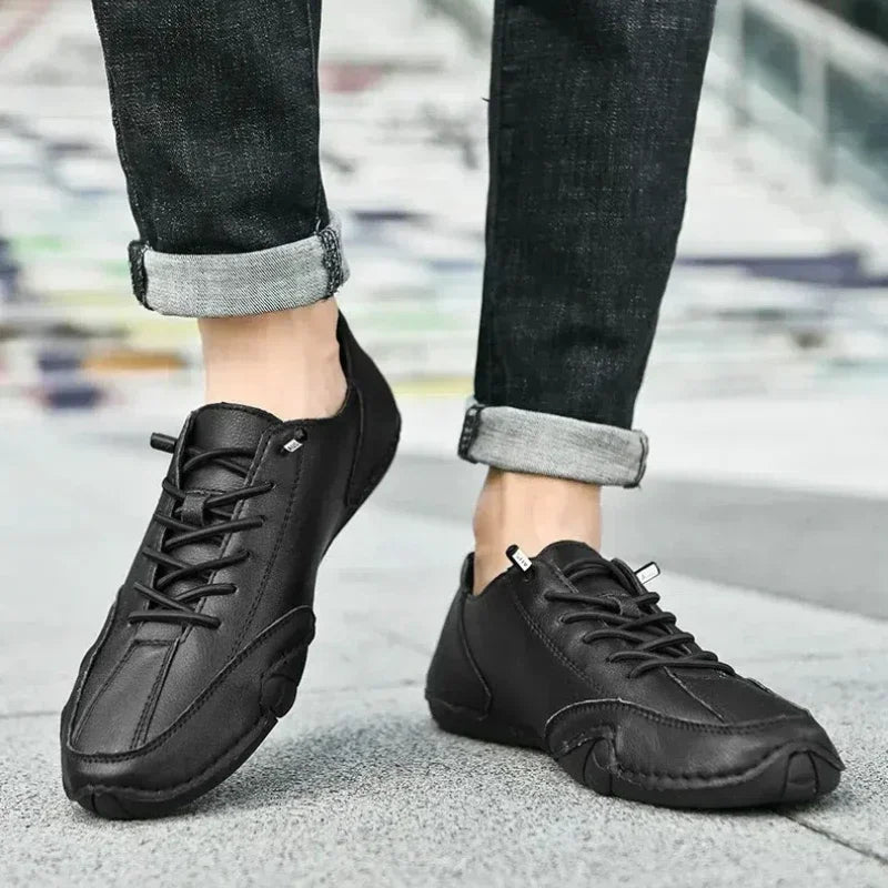 Men's Shoes 2025 Spring  Autumn New Business Casual Leather Shoes Men's Single Shoes Simple British Loafers Trendy Travel Shoes