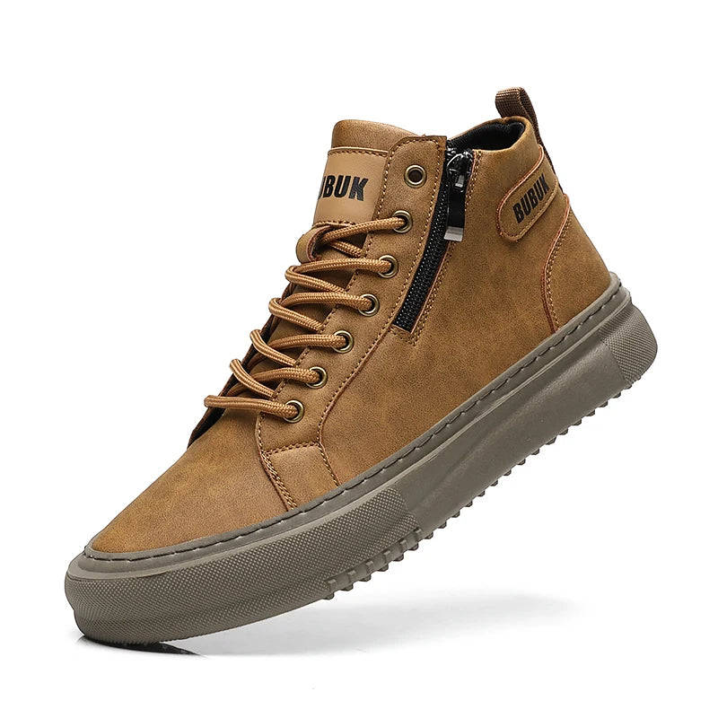 Men's Shoes New Fashion Casual Shoes Trendy Lace-Up Lightweight Mid-Top Trendy Shoes Soft Sole Soft Surface Business Shoes Men's Driving Shoes