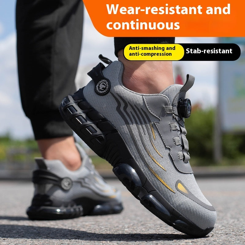 Men's Wear-resistant Workwear Breathable Fly Woven Shoes