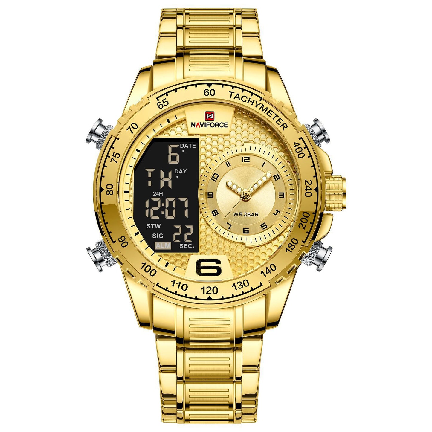 Watch Sports Electronic Steel Band Waterproof Quartz Watch
