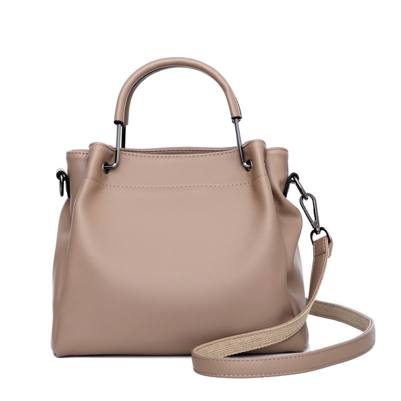 Leisure Soft Leather Bucket Bag Commuting To Work