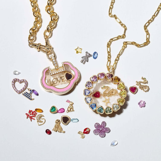Ins Style Small Pendant Loving Heart Zircon Glass Box Necklace