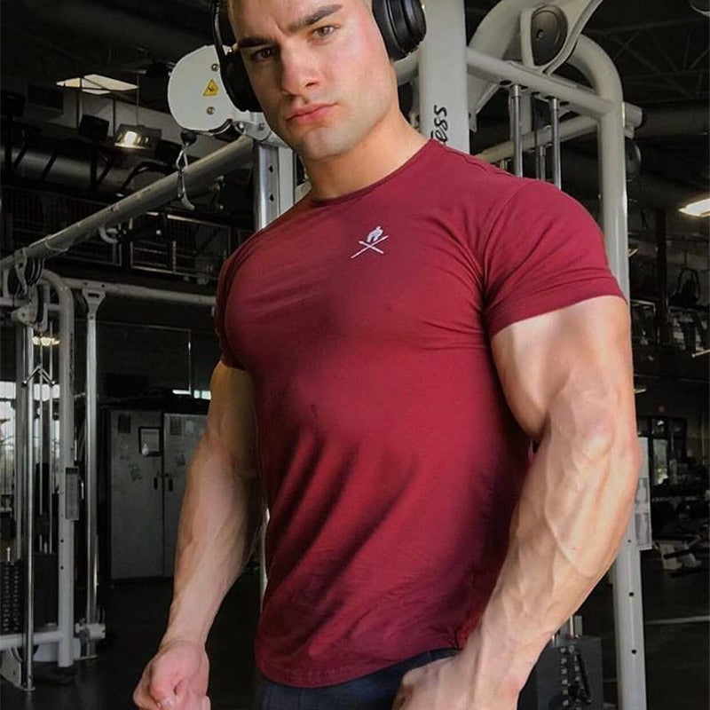 Round Neck Short-sleeve Tights Training Workout Clothes